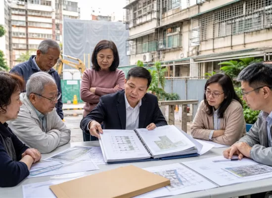 地主與專業者檢視都更核定計畫書與實施者執行情形