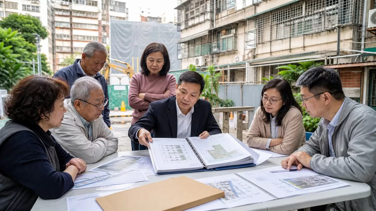 地主與專業者檢視都更核定計畫書與實施者執行情形