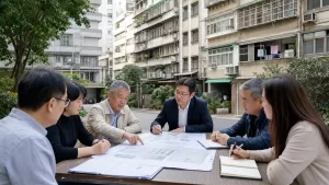 社區住戶與專業者討論都市更新與危老重建推動規劃