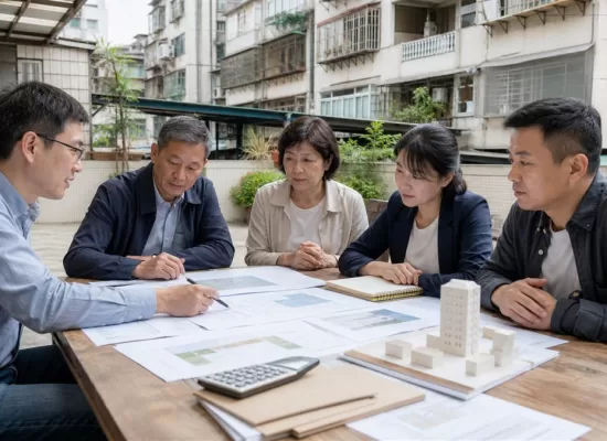 台灣老屋社區住戶與專業者討論協議合建權利變換稅務差異
