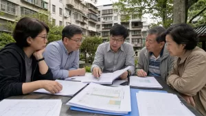 台灣老屋社區住戶與專業者討論權利變換同意書都更計畫書與私契約