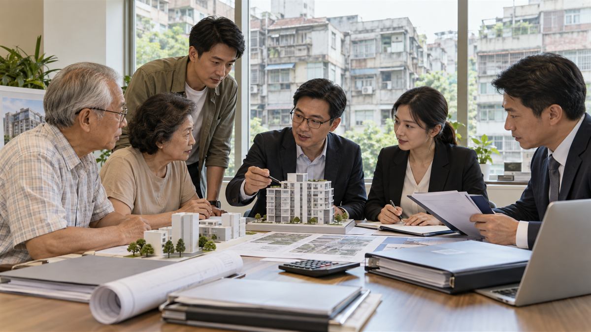 台灣社區住戶與專業者討論都市更新資金信託與風險控管